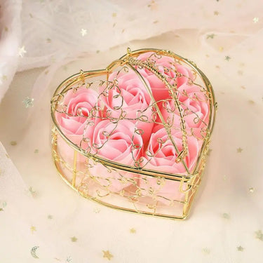 White Red Rose Soap Flower Heart Decoration Valentine's Day Gift Wedding Artificial Flora